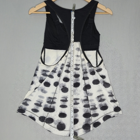 Lululemon Run: For Your Money Tank Seaside Dot White / Black Size 4 - Picture 3 of 11